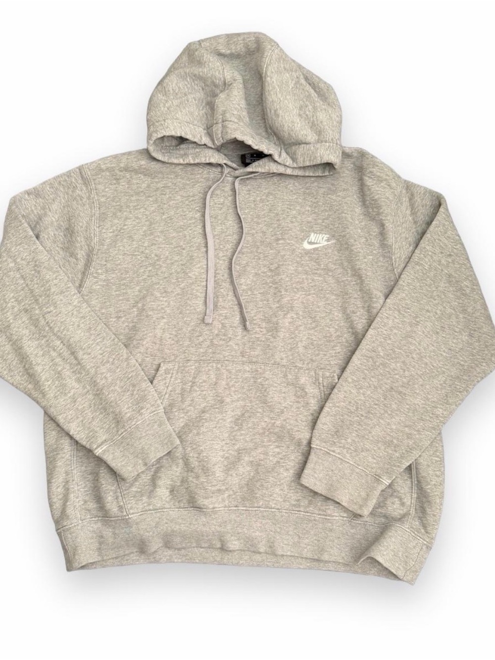Nike Light Grey Pullover Hoodie with Chest Logo